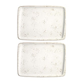 Bonna China Grano 9" x 6"  Rectangular Decorated Porcelain Plate (Set of 2)